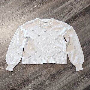 🦩 Madewell floral pointelle Pullover Sweater 🦩